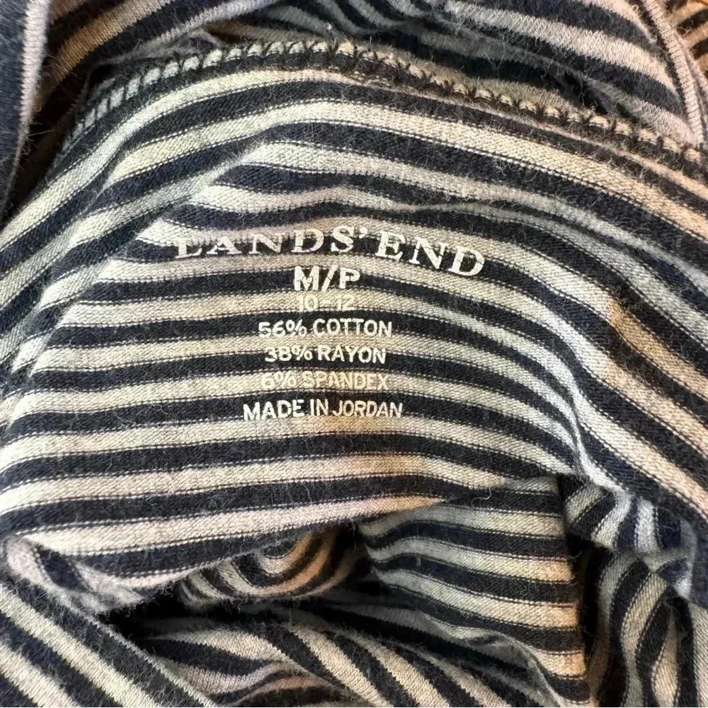 Lands' End Striped Long Sleeve Turtleneck Top Women's Size Medium Petit - Picture 5 of 7